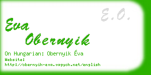 eva obernyik business card